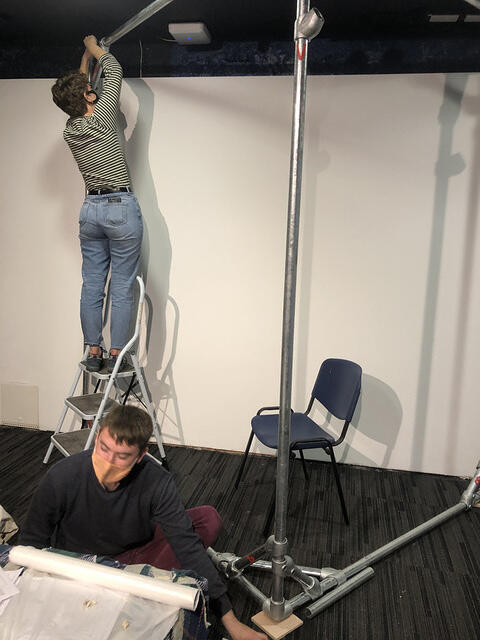 Building a suspended rig from a step ladder